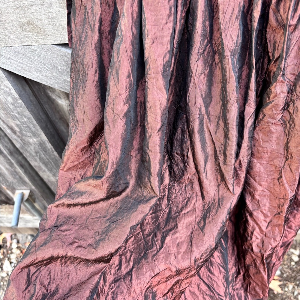 Vtg Brown Velvet Midi Dress - Picture 4 of 8